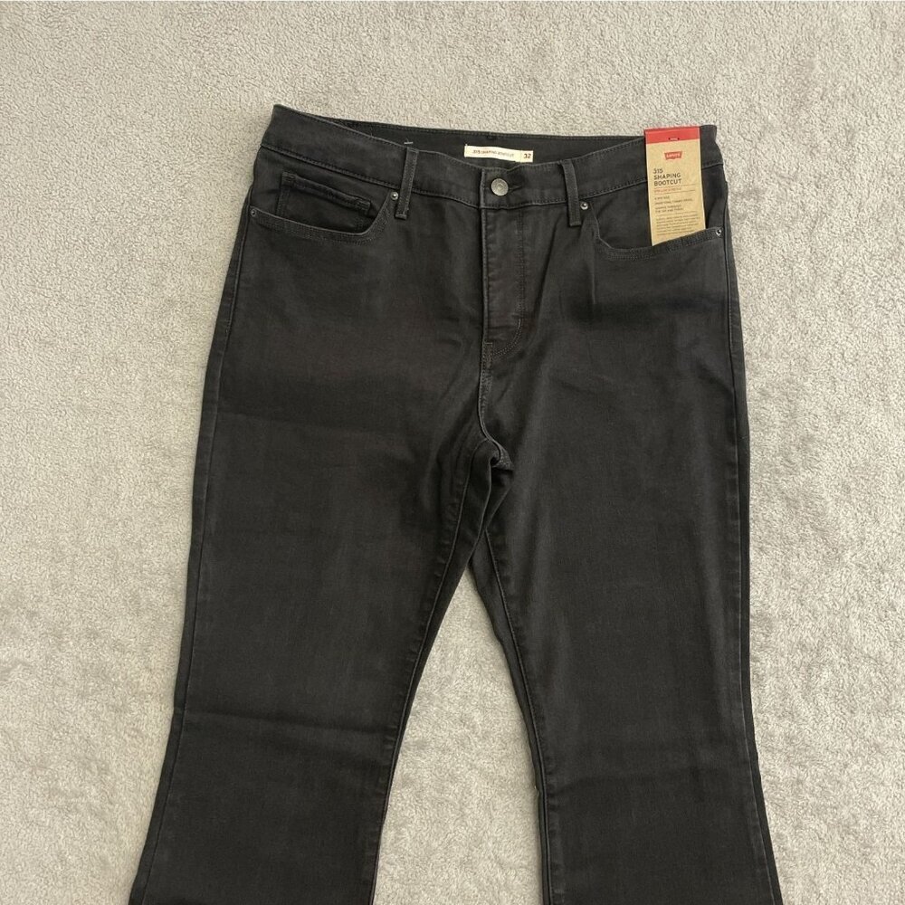 NEW Levis 315 Women's Size 32 Shaping Bootcut Jeans Black Stretch - Picture 9 of 10